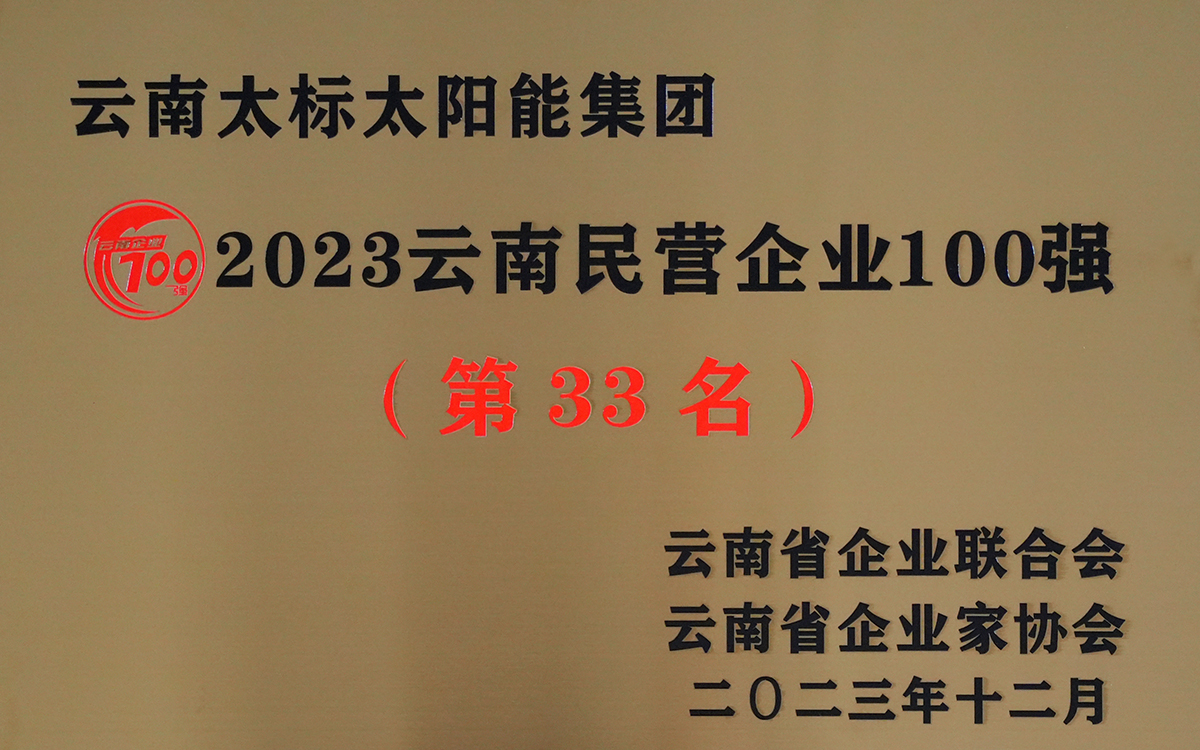 2023民營企業(yè)100強獎牌